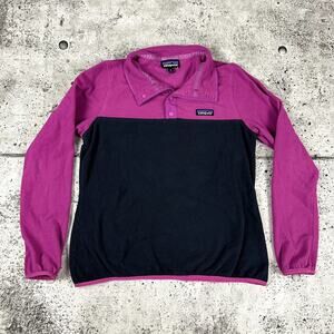 Patagonia Snap-T Fleece Women's Size Medium Purple & Black